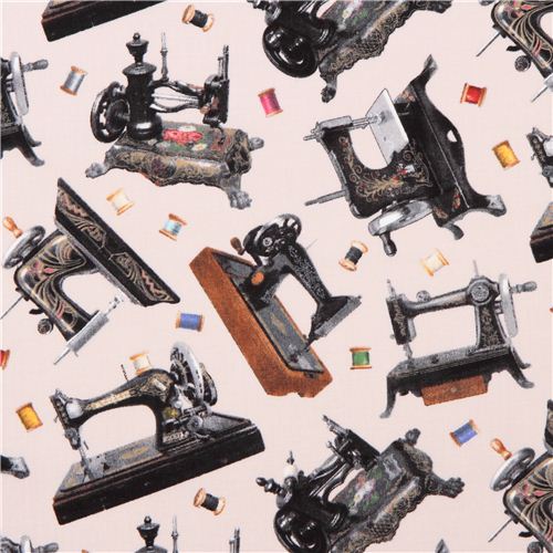 A Stitch in Time Vintage Sewing Machines Fabric