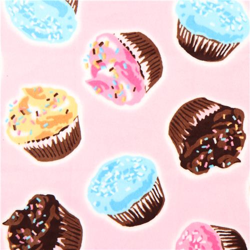 Cupcake Minky Stoff Fleece Plsch Timeless Treasures Stoff