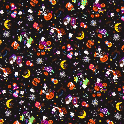 cute Halloween fabric matryoshka ghosts cats 3