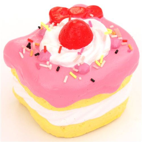 cute Hello Kitty cake bow squishy charm