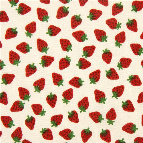 cute Kokka fabric with strawberries from Japan 2