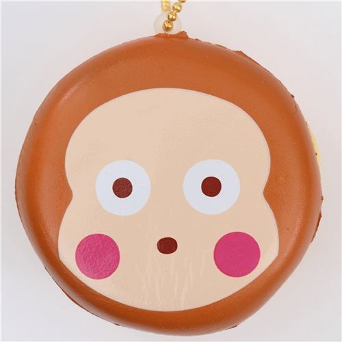 cute Monkichi round cake Puchi cake sweet treat squishy for bag 2