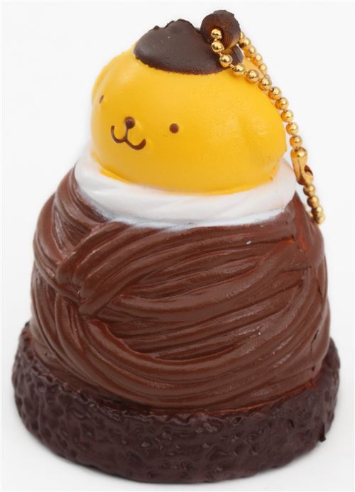 Adorable squishy  Pompompurin en forme de Mont Blanc marron, bijou de tl. 3