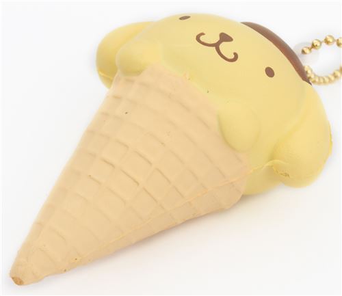 Adorable squishy  Pompompurin en forme de cornet de glace, bijou de sac 3