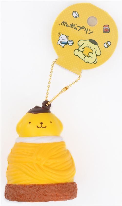 Lindo Squishy dulce Mont Blanc naranja marrn con Pompompurin para bolso 4
