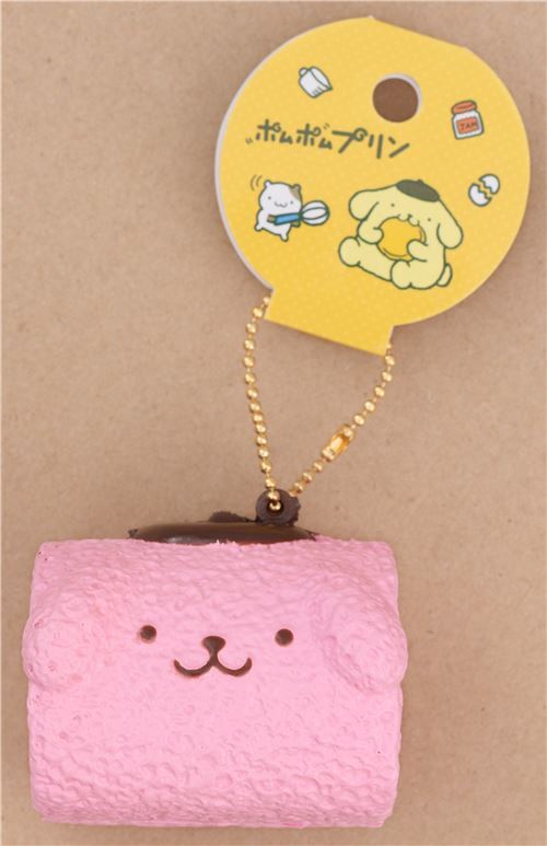 Ses Pompompurin pinkes Biskuitroulade Squishy fr Tasche 3