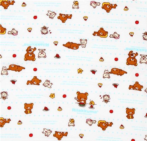 cute Rilakkuma San-X fabric eating watermelon 2