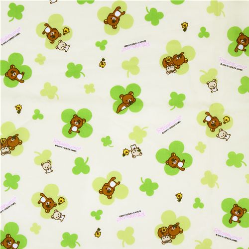 cute Rilakkuma bear San-X fabric cloverleaves 3
