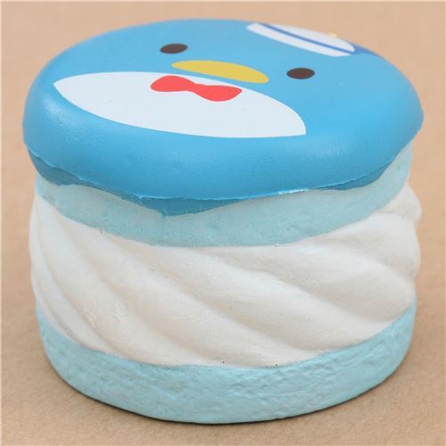 Squishy et spongieux en forme de gâteau Puchi rond avec Tuxedosam