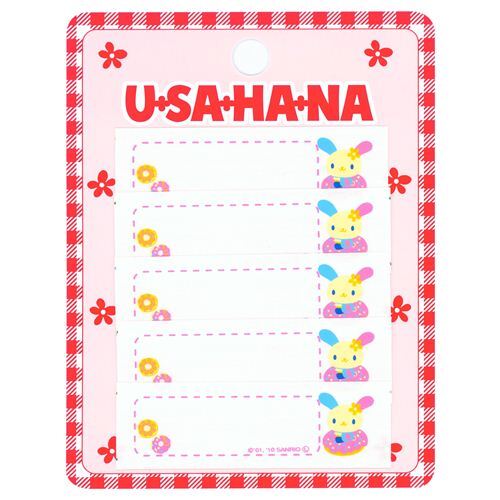 cute Usahana food name tag iron-on transfer patch 5 pieces