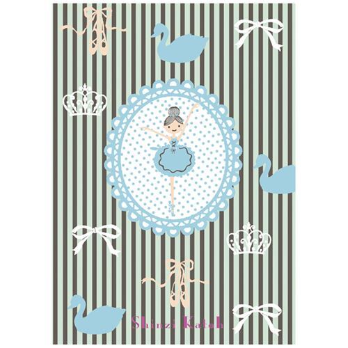 cute ballerina thank you card by Shinzi Katoh from Japan