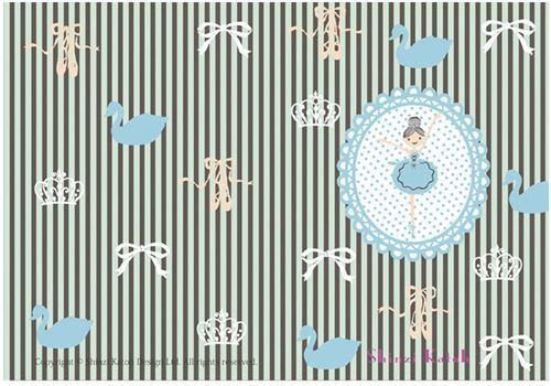 cute ballerina thank you card by Shinzi Katoh from Japan 2