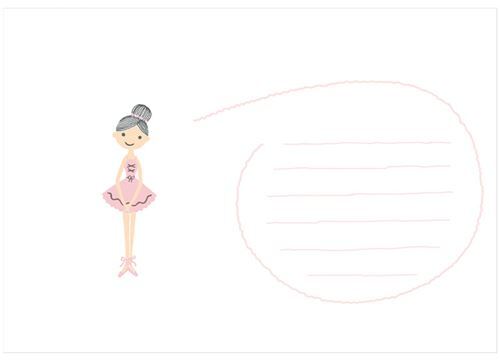 cute ballerina thank you card by Shinzi Katoh from Japan 3