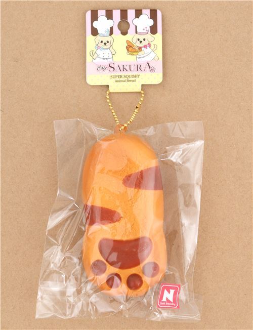 S��er brauner und dunkelbrauner Katzenpfote Br�tchen Squishy Cafe Sakura 5