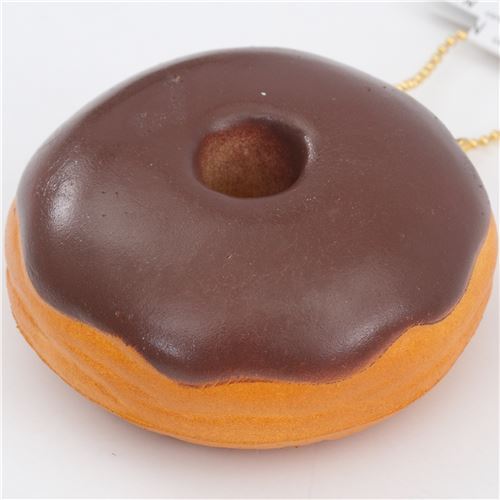 Süßer Donut braune Glasur Squishy Cafe de N Anhänger niedlich