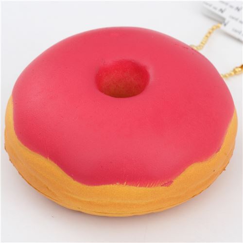 cute donut red icing squishy charm kawaii Cafe de N