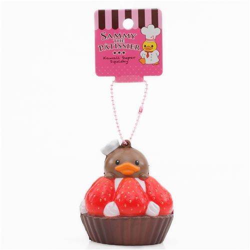cute brown strawberry tart squishy charm Sammy the Patissier 4