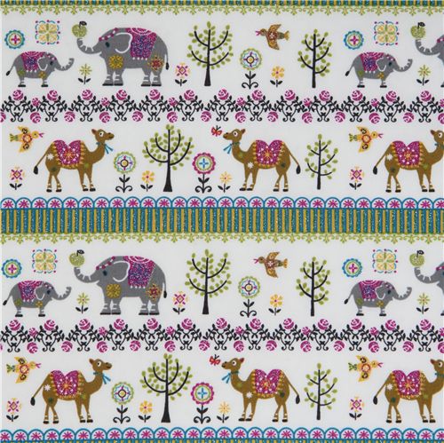 s�sse Kamele Elefanten japanischer Stoff Kokka 2