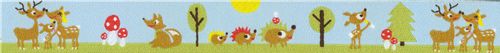 süsses Reh Familie Webband mit Igel Pilze kawaii 3