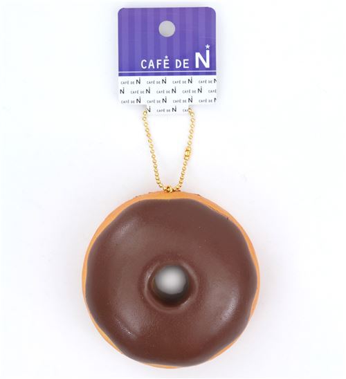 Süßer Donut braune Glasur Squishy Cafe de N Anhänger niedlich 3