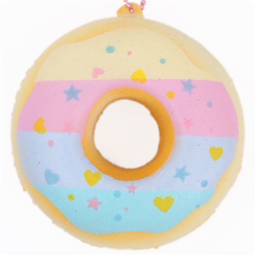 cute donut colorful stripe icing pale blue squishy charm Sammy the Patissier 1