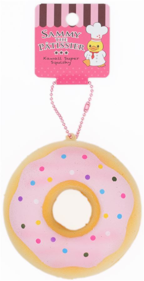 squishy ciambella glassa rosa pois colorati kawaii Sammy the Patissier 3
