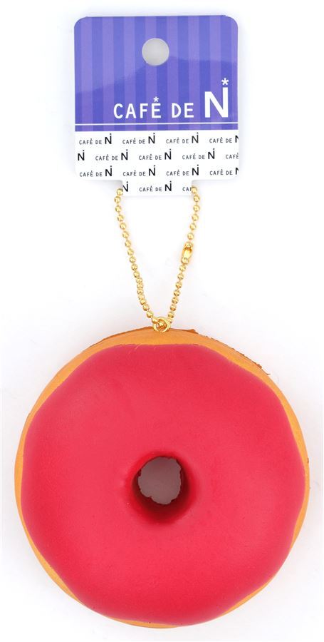 cute donut red icing squishy charm kawaii Cafe de N 3