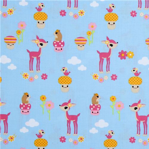 cute fabric deer hamster Toyland Robert Kaufman 3