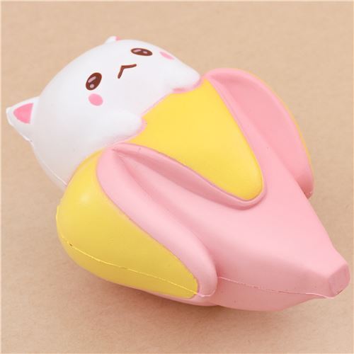 lindo Squishy juguete blando kawaii con banana pl�tano y gato KSI 2