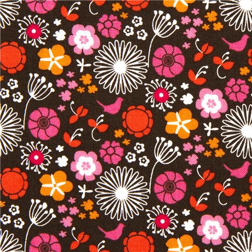 cute florets fabric with birds by Michael Miller 1