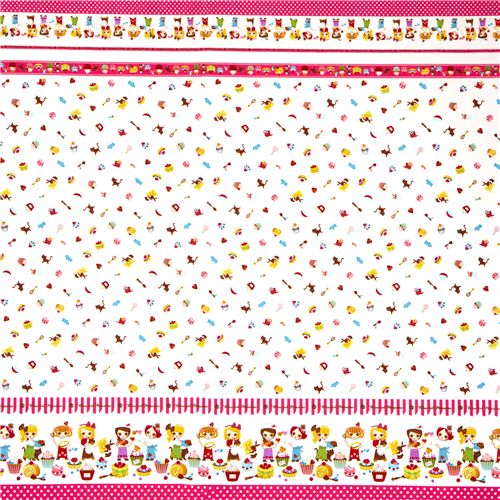 cute girls baker fabric with sweets kawaii 3