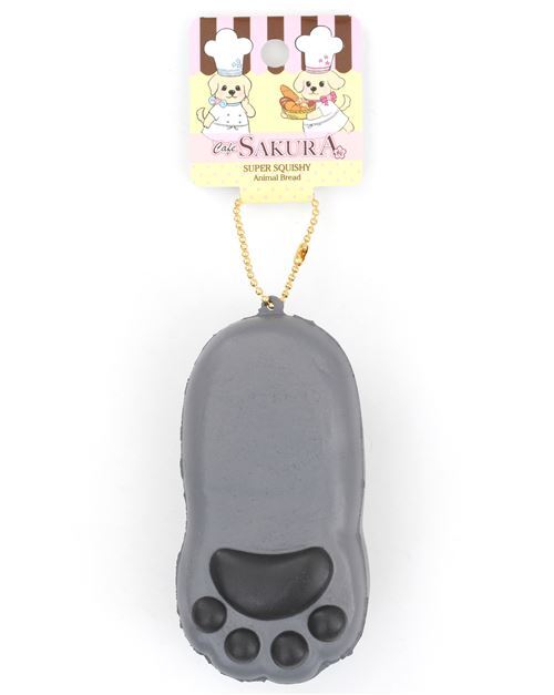 S��er grauer Katzenpfote Br�tchen Squishy Anh�nger Cafe Sakura 4