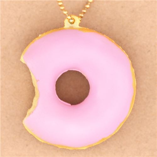 Adorable squishy kawaii en forme de beignet donut rose clair mordu