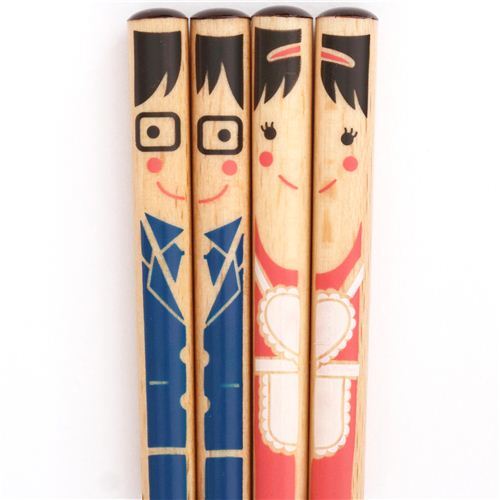 Adorables baguettes avec un couple de parents, Mom et Dad, importées du Japon 0