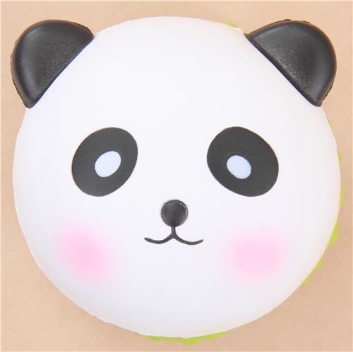 lindo Vlampo Squishy kawaii hamburguesa con cabeza de panda 3