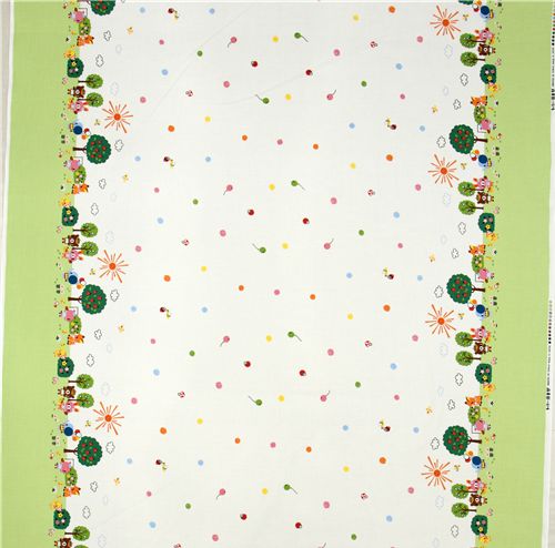 ssser Park Tiere grner Kokka Stoff aus Japan kawaii 3