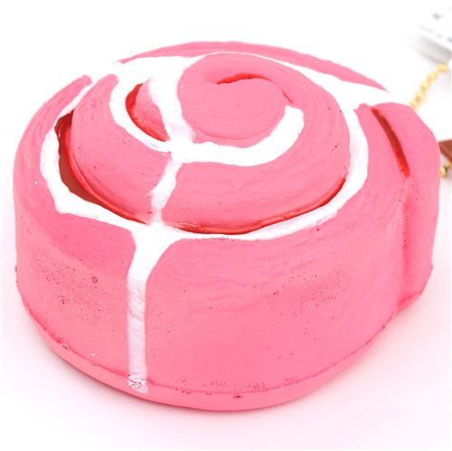 cute pink cinnamon roll squishy charm kawaii Cafe de N
