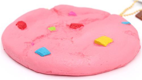 cute pink cookie colorful chocolate chip squishy charm kawaii Cafe de N 2