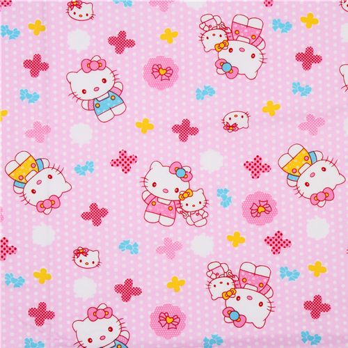 cute pink fabric with Hello Kitty as a mum with baby 2
