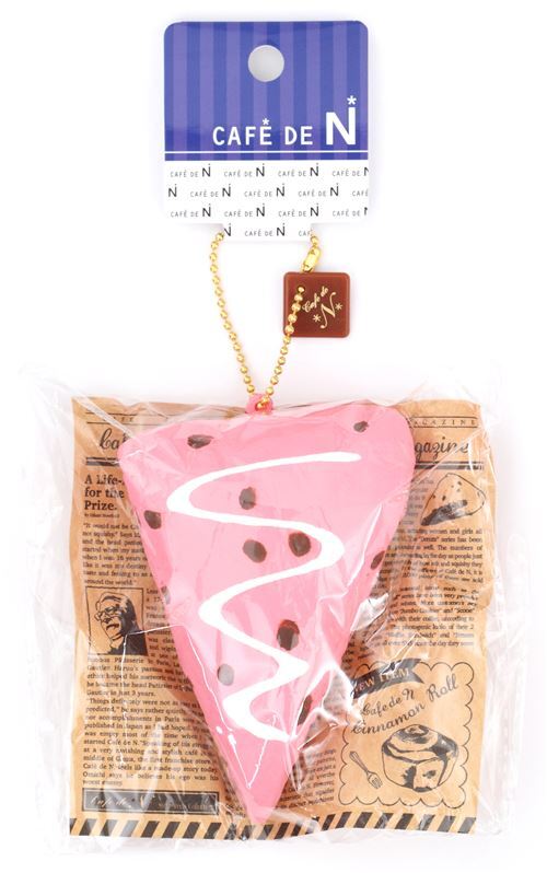Lindo colgante blando Cafe de N Squishy kawaii bizcocho pastelito rosa 4