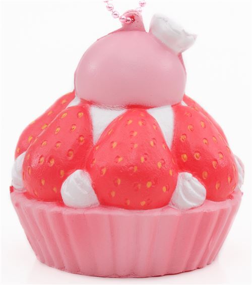 Squishy  kawaii en forme de tarte aux fraises rose, Sammy the Patissier 3