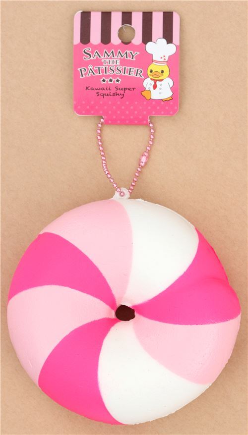 cute pink swirl bagel squishy charm kawaii Sammy the Patissier 3