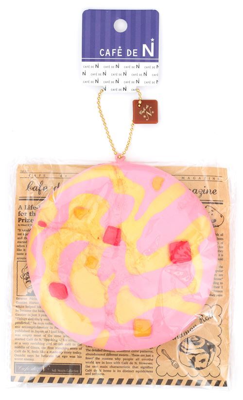 cute pink swirl cookie squishy charm kawaii Cafe de N 3