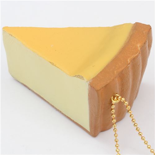Lindo colgante blando Cafe de N Squishy kawaii porción tarta de queso tostada