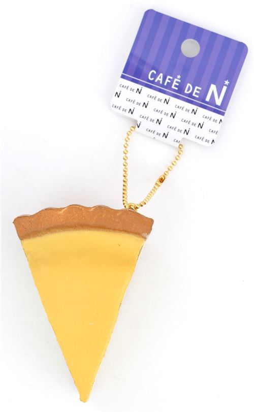 Lindo colgante blando Cafe de N Squishy kawaii porción tarta de queso tostada 4