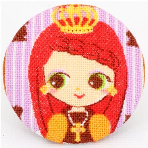 cute princess Cosmo button fabric button Japan 1