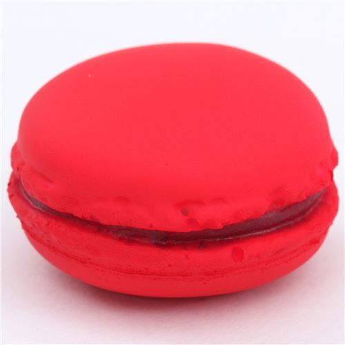 cute red macaron squishy charm kawaii Cafe de N