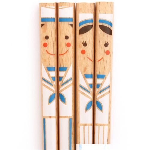 Adorables baguettes avec un couple de matelots, import�es du Japon 0