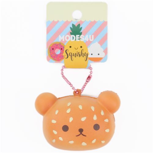 Squishy kawaii, hamburger en forme de tête dours avec un visage 4