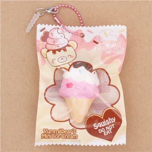 S��er kleiner wei�e pinke Eiscreme duftender Squishy von Puni Maru 4
